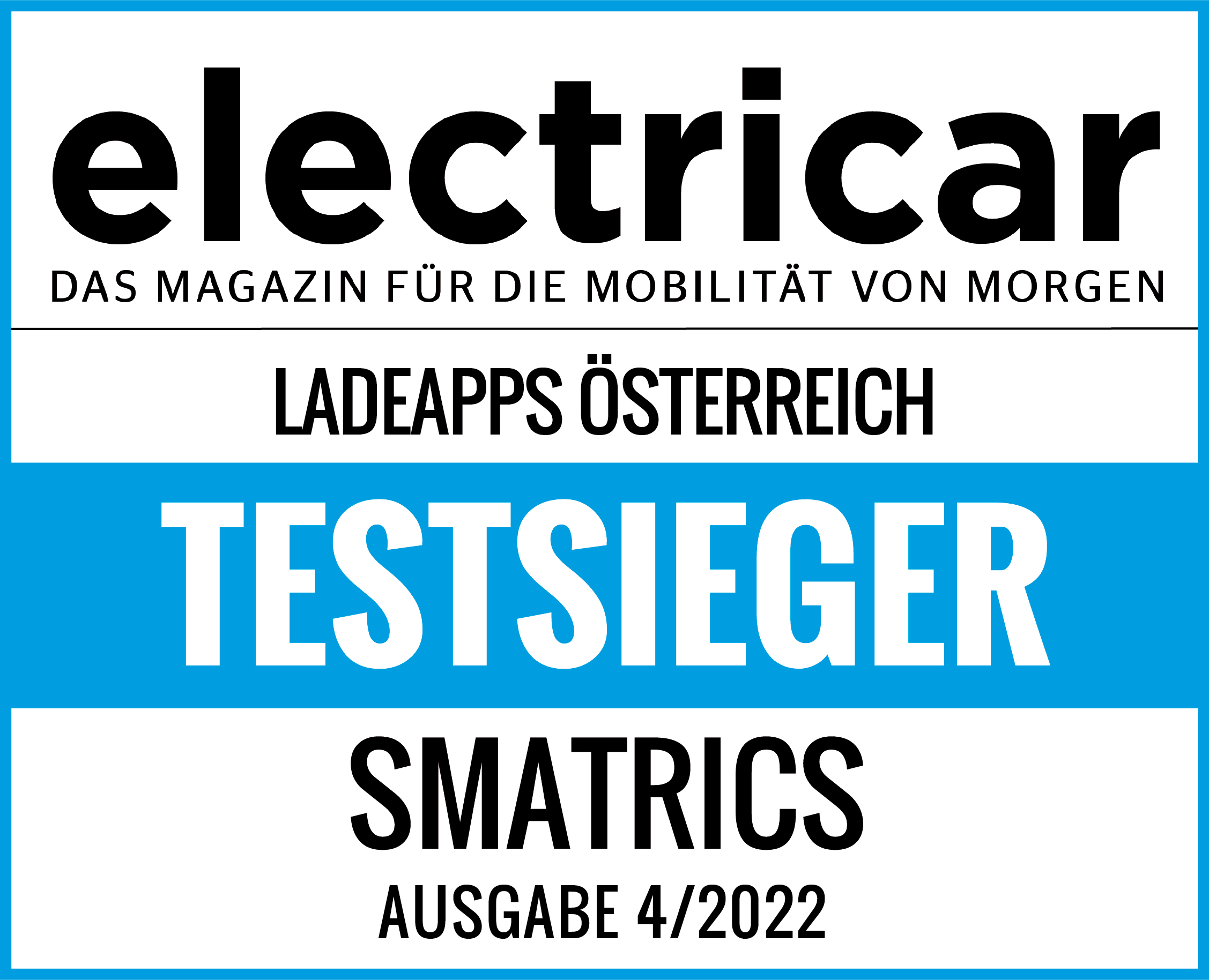 Beste Lade-App Österreich 2022 - SMATRICS App