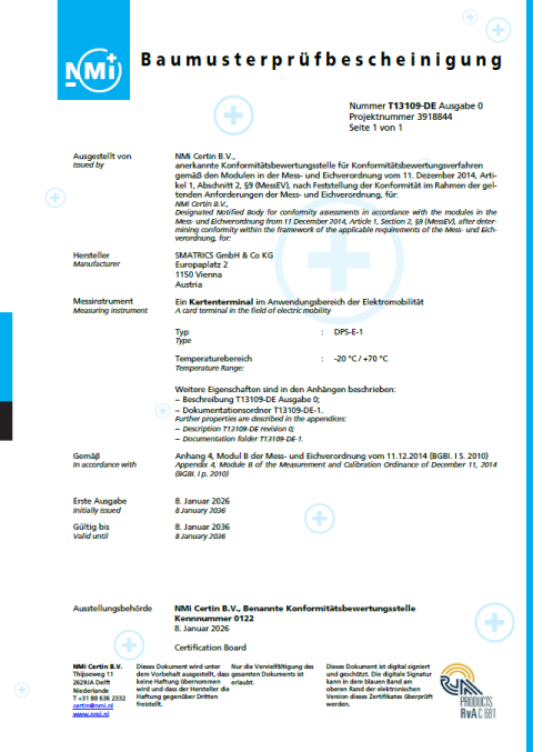 Eichrecht Zertifikat Modul B