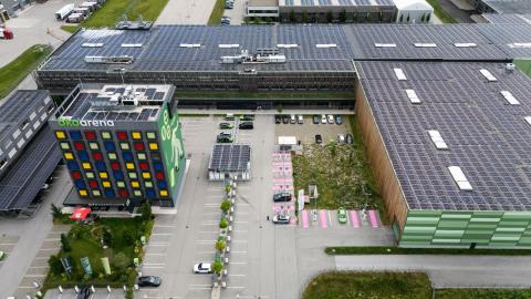 Solarcap Ladepark von oben